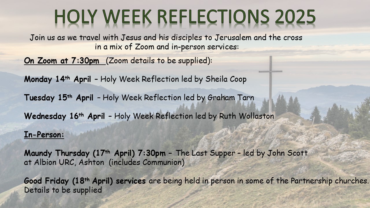 Holy Week Services – Churches Working Together